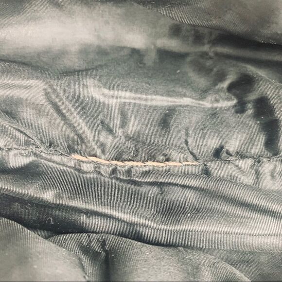 VTG 70s Black Vinyl Clutch Evening Bag Chain Strap - Picture 14 of 15